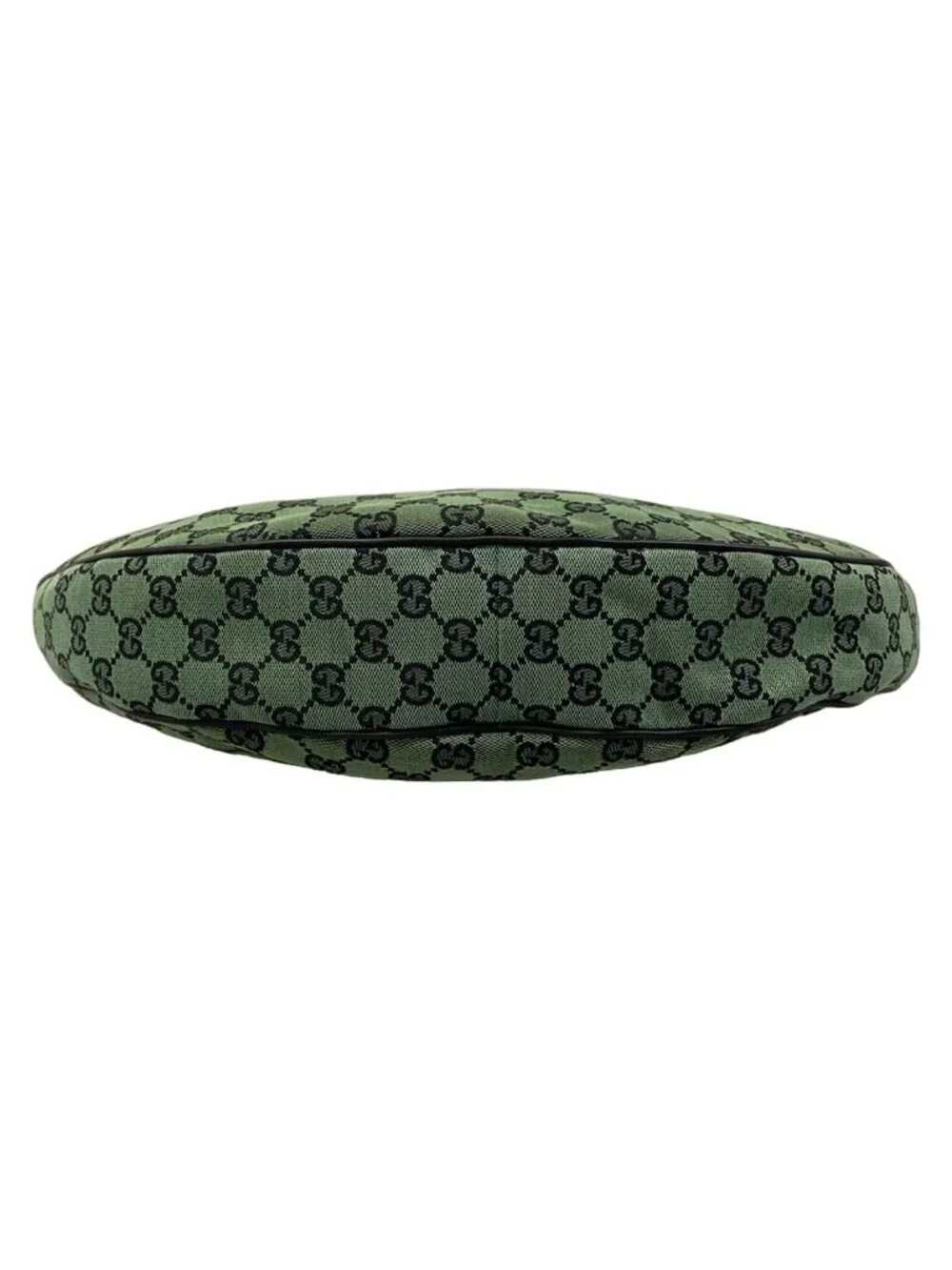 ★SOLD★ Gucci Shoulder Bag GG Pattern Green Black Leather - Picture 5 of 15